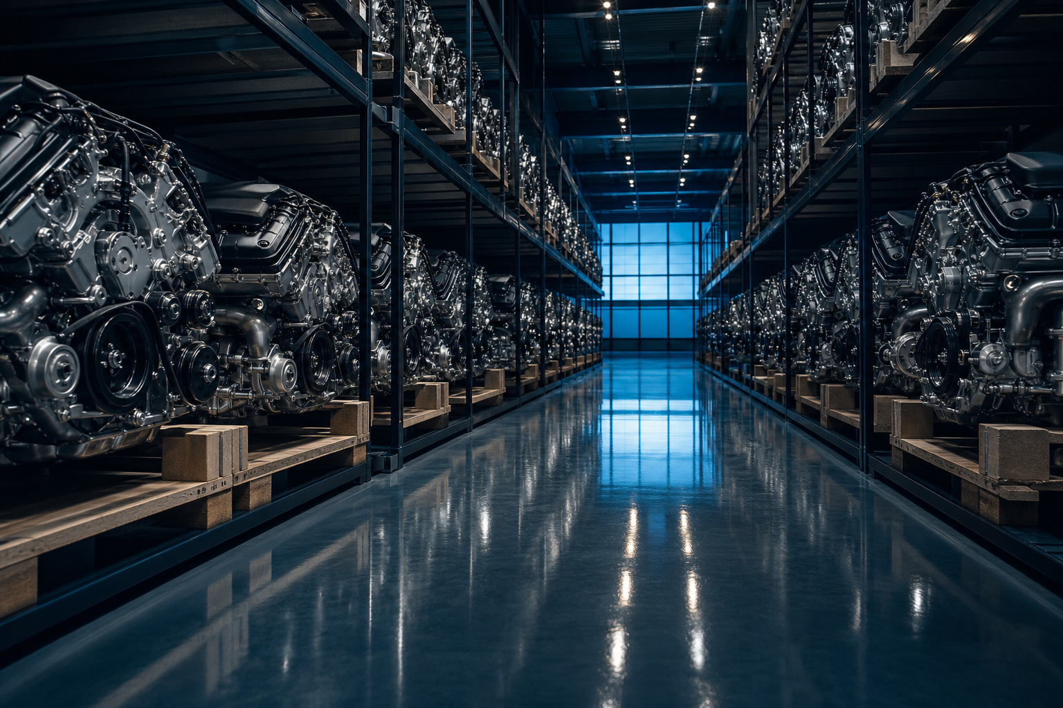 Bavarian Engines workshop and BMW engines in Hamburg